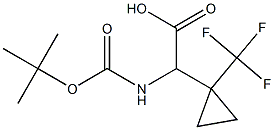 N-BOC-2-(1-トリフルオロメチルシクロプロピル)-DL-グリシン 化学構造式