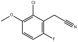 2-CHLORO-6-FLUORO-3-METHOXYPHENYLACETONITRILE 化学構造式