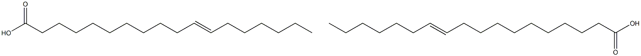 trans-11-Octadecenoic acid (Vaccenic acid) 结构式