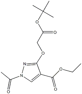 1-Acetyl-3-tert-butoxycarbonylMethoxy-1H-pyrazole-4-carboxylic acid ethyl 
ester Structure