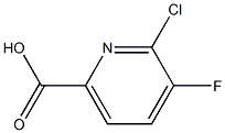 2-chloro-3-fluoropyridine-6-carboxylicacid Struktur
