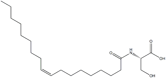 N-OLEOYL L-SERINE;N-18:1 L-SERINE, 1246302-99-7, 结构式