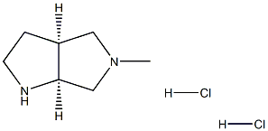 CIS-5-メチル-1H-ヘキサヒドロピロロ[3,4-B]ピロール二塩酸塩 化学構造式