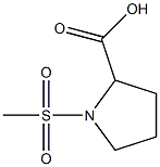 N-甲磺酰基-DL-脯氨酸,,结构式