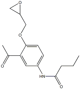 N-[3-Acetyl-4-[(2RS)-oxiran-2-ylMethoxy]phenyl]butanaMide Struktur