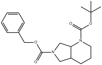 1-BOC-6-CBZ-八氢吡咯并[3,4-B]吡啶 结构式
