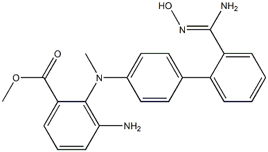 (Z)-Methyl 3-aMino-2-((2'-(N'-hydroxycarbaMiMidoyl) biphenyl-4-yl)MethylaMino)benzoate Structure