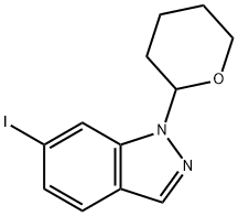 6-iodo-1-(tetrahydro-2H-pyran-2-yl)-1H-indazole Struktur