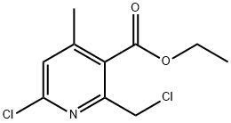 ethyl 6-chloro-2-(chloroMethyl)-4-Methylnicotinate Struktur