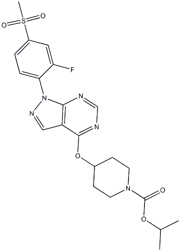 4-[1-(2-Fluoro-4-Methanesulfonyl-phenyl)-1H-pyrazolo[3,4-d]pyriMidin-4-yloxy]-piperidine-1-carboxylic acid isopropyl ester Structure
