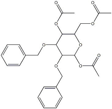 6-(acetoxyMethyl)-3,4-bis(benzyloxy)tetrahydro-2H-pyran-2,5-diyl diacetate 结构式