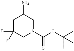 5-氨基-3,3-二氟哌啶-1-甲酸叔丁酯,1258638-82-2,结构式