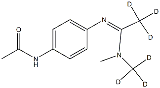 N'-(4-AcetylaMinophenyl)-N,N-diMethylacetaMidine-d6 Struktur