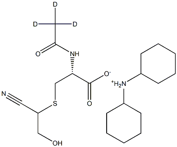 N-(Acetyl-d3)-S-(1-cyano-2-hydroxyethyl)cysteine DicyclohexylaMine Salt Structure
