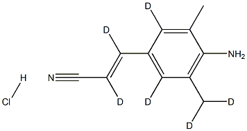 (2E)-3-(4-AMino-3,5-diMethylphenyl)-2-propenenitrile-d6 Hydrochloride, 1795136-56-9, 结构式