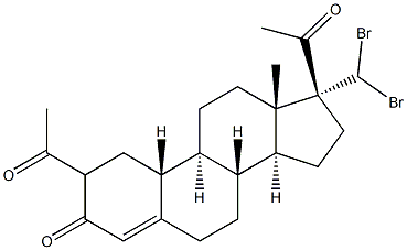 17-DibroMoMethylaceto-19-Nnorpregn-4-ene-3,20-dione Struktur