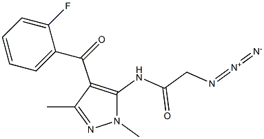 2-Azido-N-[4-(2-fluorobenzoyl)-1,3-diMethyl-1H-pyrazol-5-yl]-acetaMide Structure