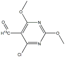 4-Chloro-2,6-diMethoxy-5-pyriMidinecarboxaldehyde-13C Structure