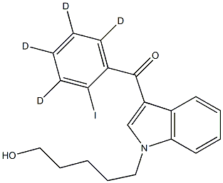 [1-(5-Hydroxypentyl)-1H-indol-3-yl](2-iodophenyl)-Methanone-d4 Struktur