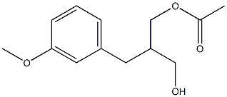 2-[(3-Methoxyphenyl)Methyl]-1,3-propanediol Monoacetate Struktur