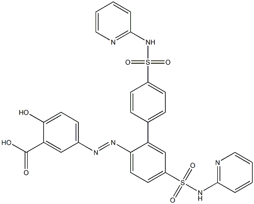 5-[[2-[4-(2-PyridylsulfaMoyl)phenyl]-4-(2-PyridylsulfaMoyl)phenyl]azo]salicylic Acid Struktur