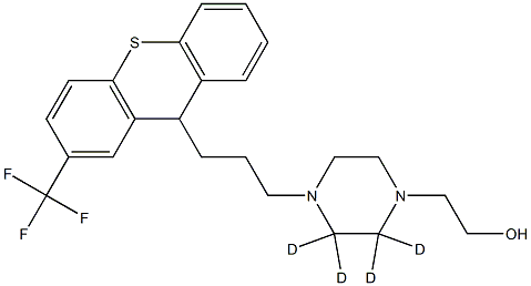 4-[3-[2-(TrifluoroMethyl)thioxanthen-9-yl]propyl]-1-piperazineethanol-d4 Structure