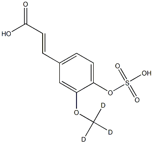 3-[3-(Methoxy-d3)-4-(sulfooxy)phenyl]-2-propenoic Acid Structure
