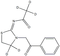 N-(3-Phenacyl-2-thiazolidinylidene)acetaMide-d5 Structure
