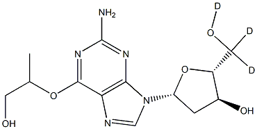 O6-(2-Hydroxy-1-Methylethyl)-2'-deoxyguanosine-d3 Struktur