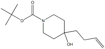 tert-butyl 4-(but-3-enyl)-4-hydroxypiperidine-1-carboxylate Struktur