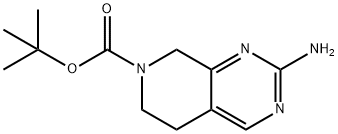 2-アミノ-5,8-ジヒドロ-6H-ピリド[3,4-D]ピリミジン-7-カルボン酸TERT-ブチルエステル 化学構造式