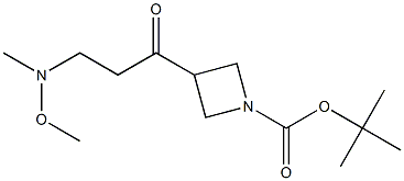 tert-butyl 3-(3-(Methoxy(Methyl)aMino)propanoyl)azetidine-1-carboxylate Struktur