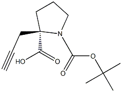 N-BOC-2-(2-丙炔基)-L-脯氨酸, , 结构式