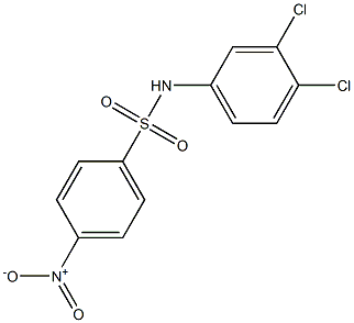 N-(3,4-二氯苯)-4-硝基苯磺酰胺 结构式
