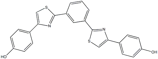 1,3-Bis[4-(4-hydroxyphenyl)-2-thiazolyl]benzene, 97% Structure
