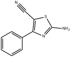 2-AMino-5-cyano-4-phenylthiazole, 97% Structure