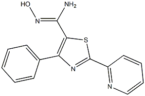 4-苯-2-(2-吡啶基)噻唑-5-甲胺肟,97%, , 结构式