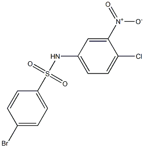 4-BroMo-N-(4-chloro-3-nitrophenyl)benzenesulfonaMide, 97% Structure