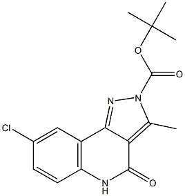 tert-butyl 8-chloro-3-Methyl-4-oxo-4,5-dihydropyrazolo[4,3-c]quinoline-2-carboxylate Struktur