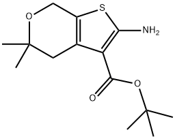 tert-butyl 2-aMino-5,5-diMethyl-5,7-dihydro-4H-thieno[2,3-c]pyran-3-carboxylate Structure