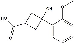 3-Hydroxy-3-(2-Methoxy-phenyl)-cyclobutanecarboxylic acid,1526767-92-9,结构式