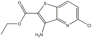 3-AMino-5-chloro-thieno[3,2-b]pyridine-2-carboxylic acid ethyl ester 结构式