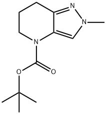 2-Methyl-2,5,6,7-tetrahydro-pyrazolo[4,3-b]pyridine-4-carboxylic acid tert-butyl ester Struktur