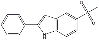 5-Methanesulfonyl-2-phenyl-1H-indole Structure