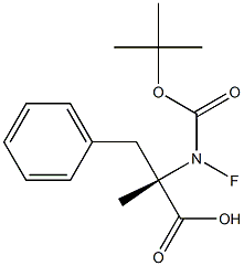 BOC-ALPHA-甲基-D-4-氟苯丙氨酸 结构式