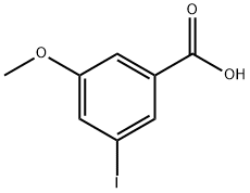 3-ヨード-5-メトキシ安息香酸 化学構造式