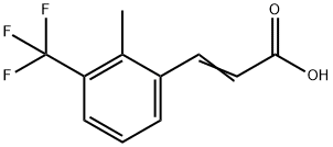 2-メチル-3-(トリフルオロメチル)けい皮酸 化学構造式