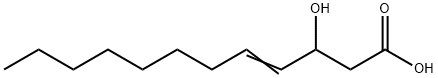trans-3-Hydroxydodec-4-enoic acid Structure