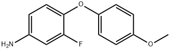 3-フルオロ-4-(4-メトキシフェノキシ)フェニルアミン 化学構造式