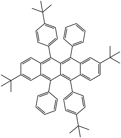 2,8-Di-tert-butyl-5,11-bis(4-tert-butylphenyl)-6,12-diphenyltetracene Structure
